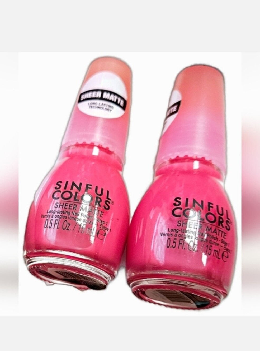 NWT 》2×《 SINFUL COLORS SHEER MATTE: HOT PINK TIGHTS!
